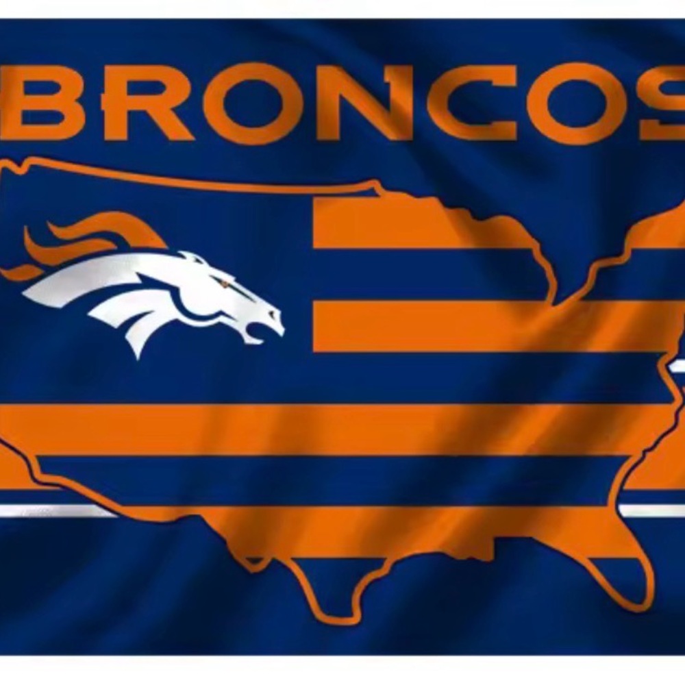 Denver Broncos Football Flag 3x5 Feet Grommets Fast Same Day Shipping